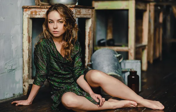 Picture look, pose, makeup, figure, actress, Rina Grishina