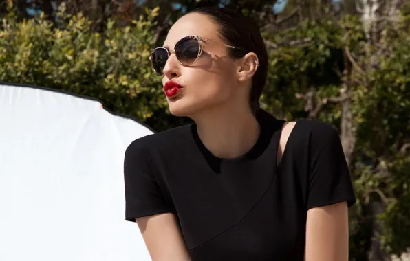 Picture girl, face, glasses, lips, gorgeous, Gal Gadot
