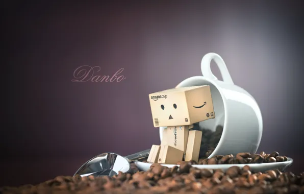 Coffee, spoon, mug, Danbo, grain, bokeh