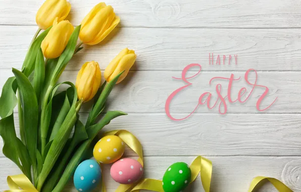 Wallpaper Easter, tape, tulips, eggs for mobile and desktop, section ...