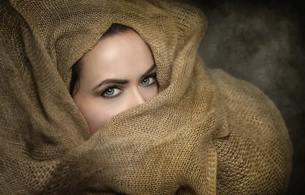 Look, makeup, burlap, Joachim Bergauer