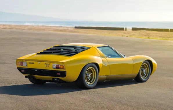 Color, Auto, Yellow, Lamborghini, Machine, Bright, Asphalt, 1971