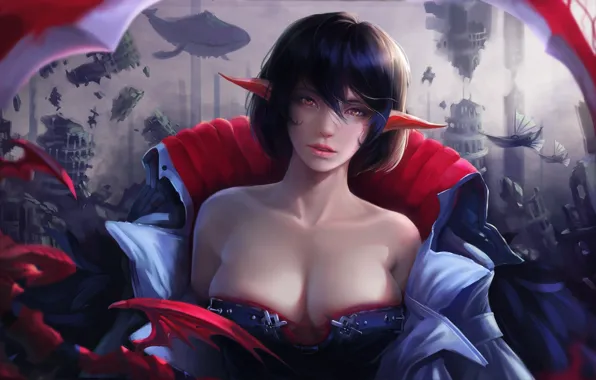 Girl, Look, Style, Face, Girl, Fantasy, Art, Art