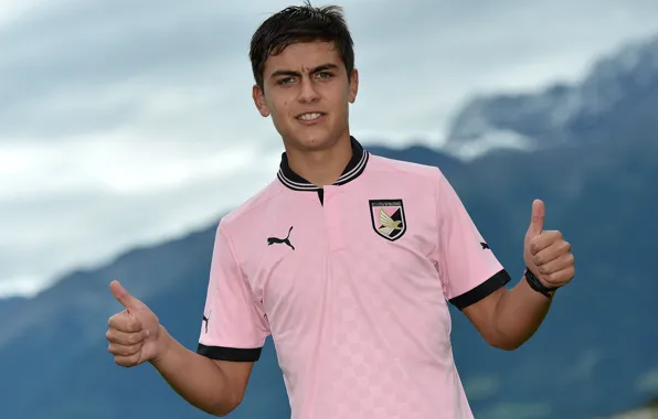 Picture mountains, striker, Palermo, Pink-black, Paulo Dibala