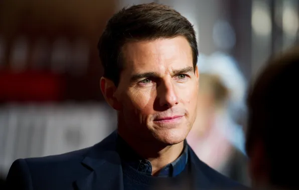 Portrait, actor, Tom Cruise, bokeh, Tom Cruise