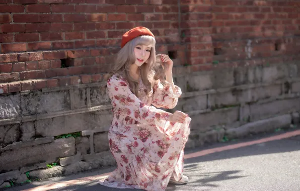 Girl, dress, Asian, cutie, takes