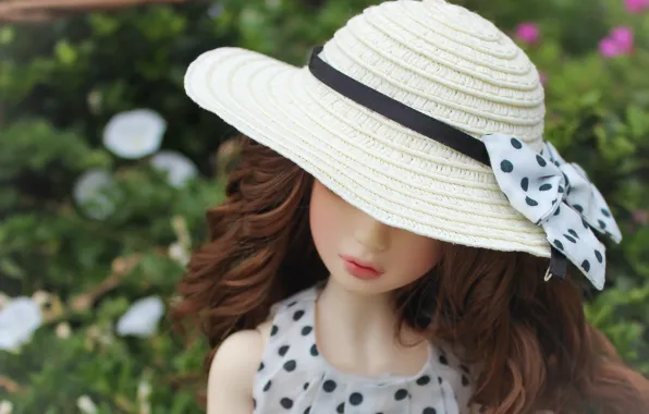 Hat, doll, bow, doll, BJD