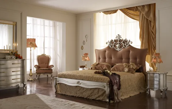 Bed, interior, chair, bedroom