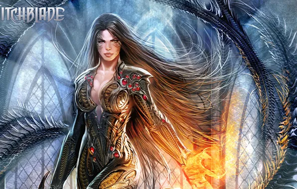Picture armor, woman, comic, Witchblade