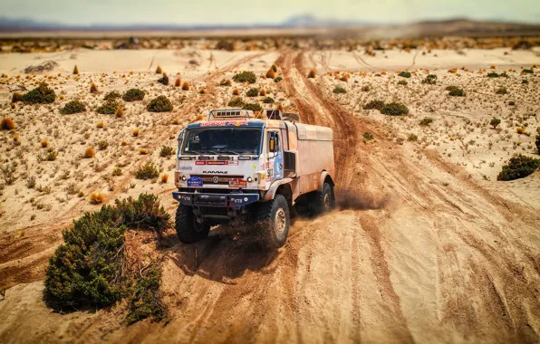 Picture Sand, Speed, Truck, Master, Russia, Kamaz, Rally, Dakar