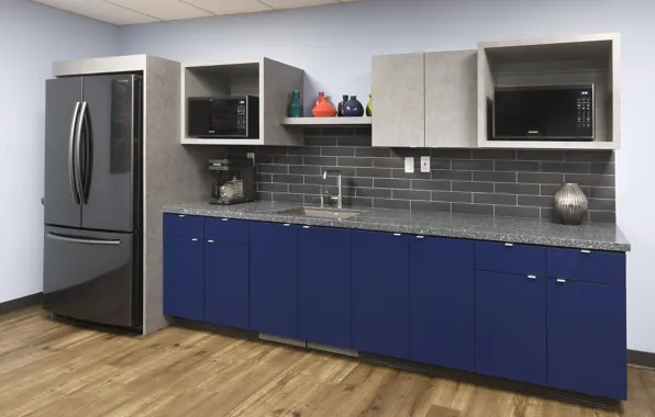 Furniture, refrigerator, kitchen, cabinets