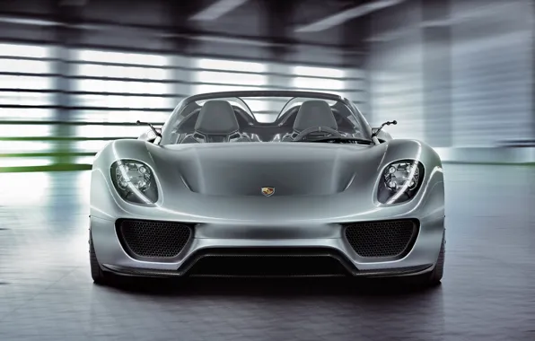 Concept, lights, Porsche, the concept, front view, Spyder, 918