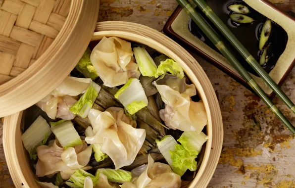 Picture China, bamboo, ravioli