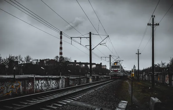 Picture rain, cloud, train, Krasnodar, krasnodar, darkart