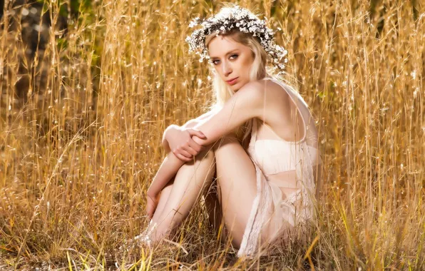 Summer, girl, nature