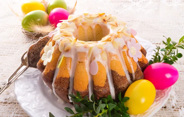 Picture eggs, pie, Easter, colorful, cake, cakes, cupcake, Easter