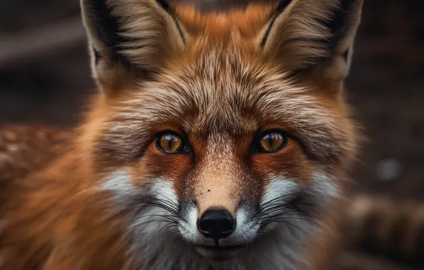 Picture Look, Fox, Face, Closeup, AI art, The Art of Artificial Intelligence, Neural network