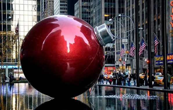 Picture ball, Christmas, New York, Xmas Decoration