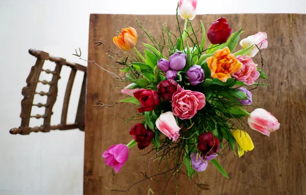 Picture flowers, table, background