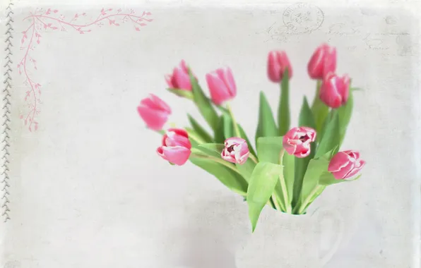 Style, background, tulips