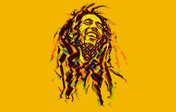 Picture music, Bob Marley, Bob Marley, reggae, low poly