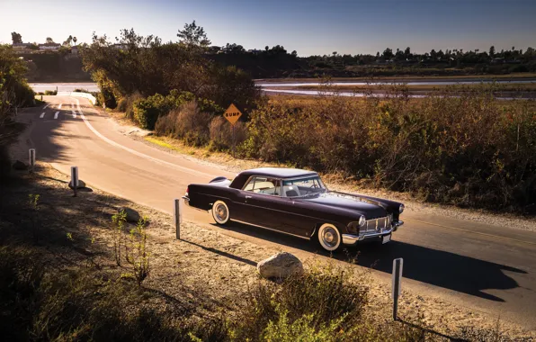 Road, Lincoln, background, Continental, the front, 1956, Lincoln, Mark II
