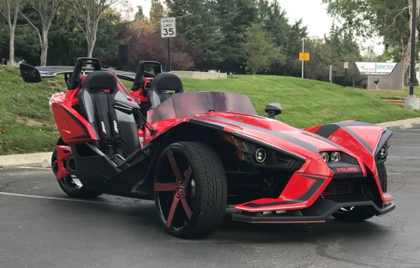 Beautiful, comfort, hi-tech, Polaris, Slingshot, technology, sporty, tricycle