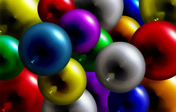 Picture balls, balls, paint, the volume