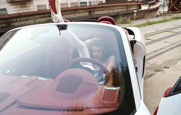 Car, girl, maria, legs