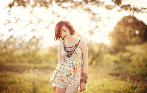 Girl, pose, background