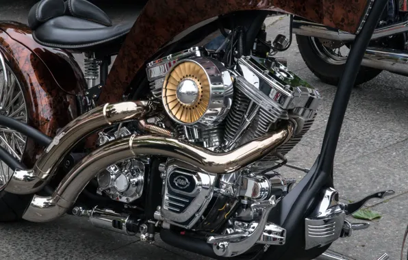Picture power, motorcycle, custom, engine