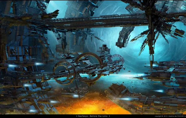Picture spaceships, before the ruins, NeoTerya