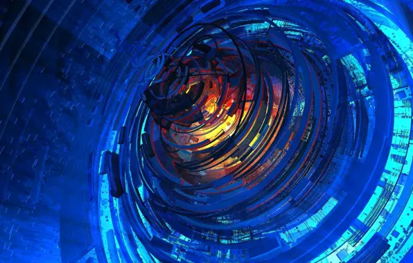 Light, line, color, the tunnel, the volume