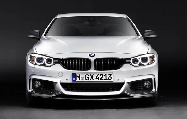 BMW, white, front, Performance, 4 Series