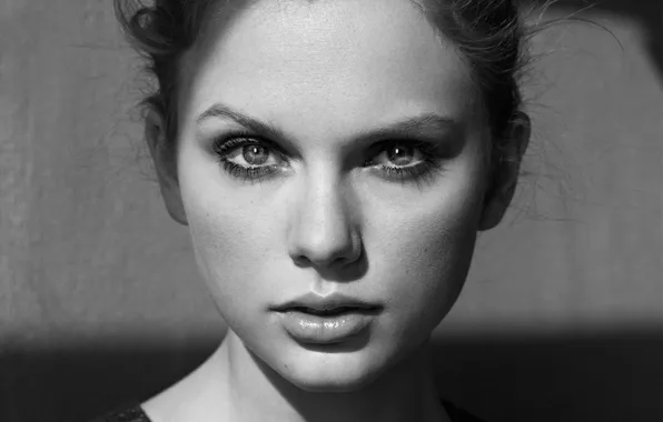 Picture girl, portrait, black and white, singer, Taylor Swift, Taylor swift