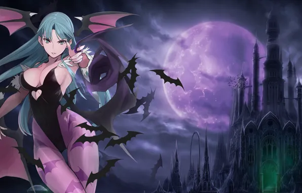 Girl, the moon, the demon, Darkstalkers