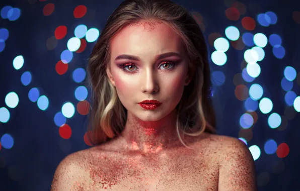 Makeup, sponge, Milena, Evgeniy Bulatov, Evgeny Bulatov