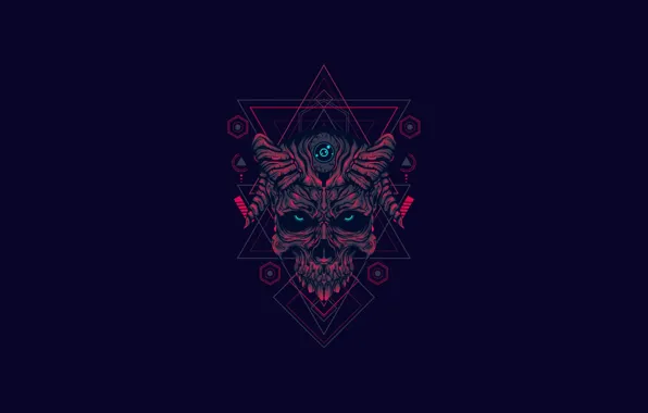 Minimalism, Skull, Style, Background, Art, Art, Style, Background
