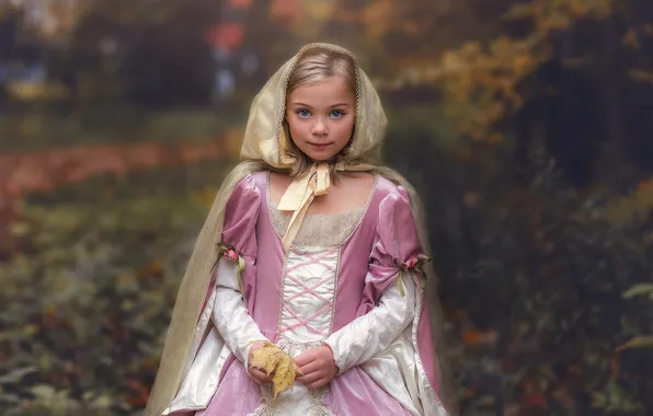 Picture autumn, girl, Lorna Oxenham, autumn princess