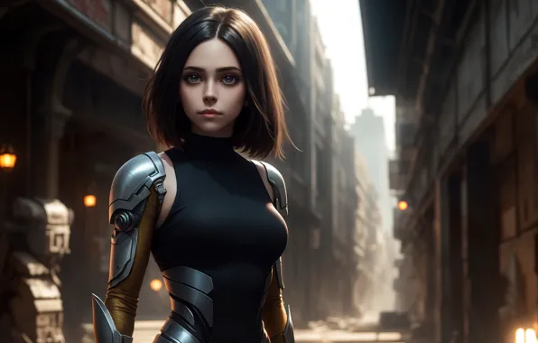 Picture Girl, Anime, Battle Angel Alita, Cyberpunk, Alita