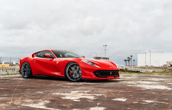 Red, ferrari, 812 superfast