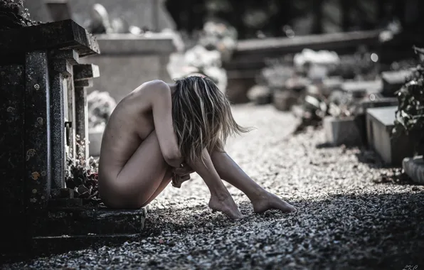 Girl, sexy, pose, model, naked, sitting, Laurent KC, LKC