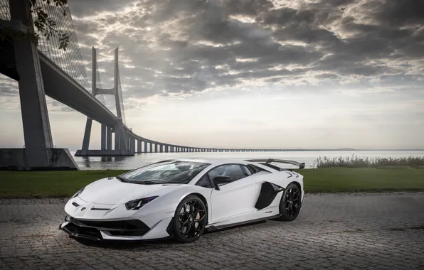 Bridge, Lamborghini, supercar, Aventador, Lisbon, SVJ, 2019, Aventador SVJ