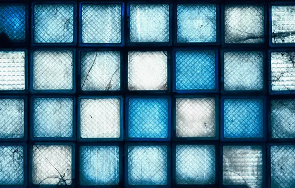 Picture colors, blue, glass bricks