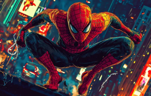 City, the city, superhero, Marvel, superhero, Spider-Man, Spider-Man, Marvel