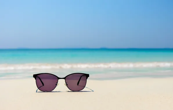 Sand, sea, beach, summer, stay, glasses, summer, beach