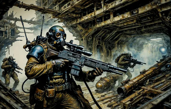 Weapons, soldiers, equipment, rifle
