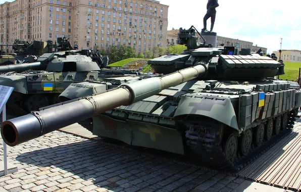 Picture Moscow, Tank, Ukraine, 2024, SVO, Poklonnaya Gora, Trophies of military equipment from Ukraine and NATO, …