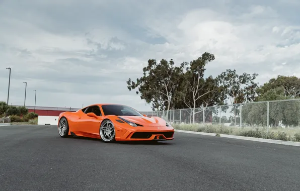 Ferrari, orange, 458 speciale