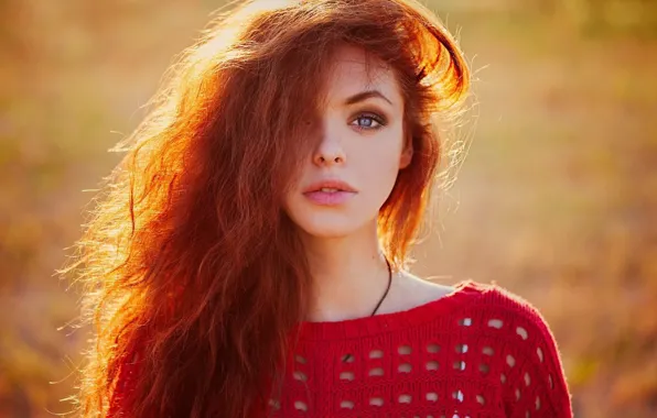 The sun, Girl, Look, Model, Lips, Girl, Hair, Jacket